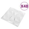 vidaXL V&auml;ggpaneler 48 pcs Diamond Vit 50 x 50 cm XPS Skum