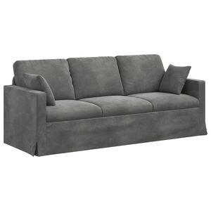vidaXL Soffa M&ouml;rkgr&aring; 198 x 78 x 80 cm Sammet