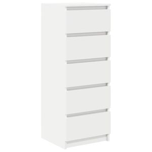 vidaXL Sk&auml;nk med l&aring;dor vit 37,5x35x99 cm konstruerat tr&auml;