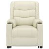 vidaXL Massagefåtölj med uppresningshjälp gräddvit konstläder