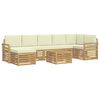 vidaXL Utomhussoffset 8 pcs Vit och gr&auml;dde 59 x 59 x 37 cm Polyester