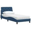 vidaXL Bed with Mattress Blue 80x200 cm Fabric