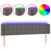 vidaXL S&auml;nggavel LED gr&aring; 203x16x78/88 cm konstl&auml;der
