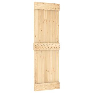 vidaXL Skjutd&ouml;rr NARVIK Naturlig och svart 70 x 210 cm (213,5 cm)