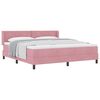 vidaXL B&auml;ddfj&auml;der med huvudgavel Rosa 200 x 180 cm Sammet