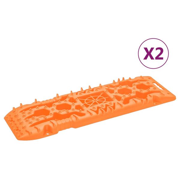 vidaXL Greppmattor 2 st orange 107x31x7 cm nylon