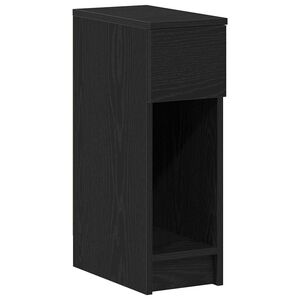 vidaXL S&auml;ngbord med l&aring;da svart ek 20x36x60 cm