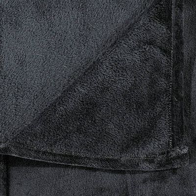 vidaXL Filt svart 130x170 cm polyester