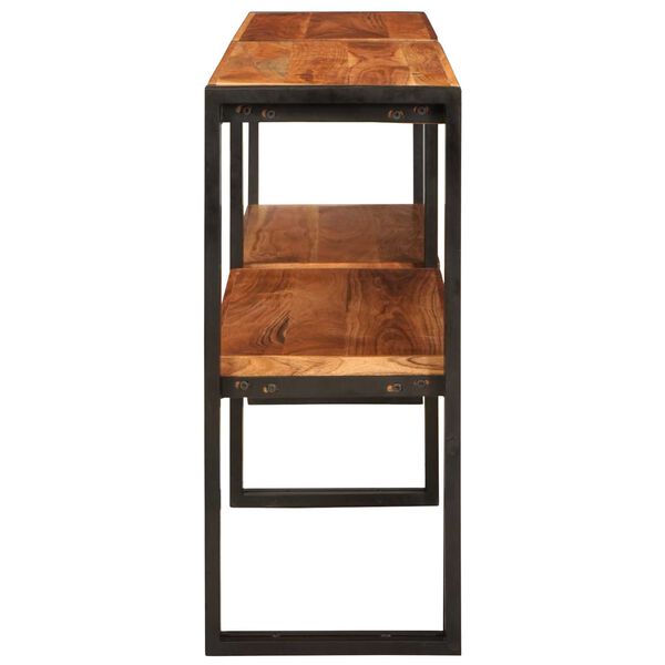 vidaXL Konsolbord med hylla Brun 160 x 33 x 75 cm massivt akacia