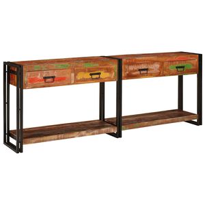 vidaXL Konsolbord 2 st Flerf&auml;rgsdesign 200 x 33 x 75 cm