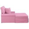 vidaXL Chaise Lounge med Kjol med kudde Rosa 91 x 157 x 91 cm tyg