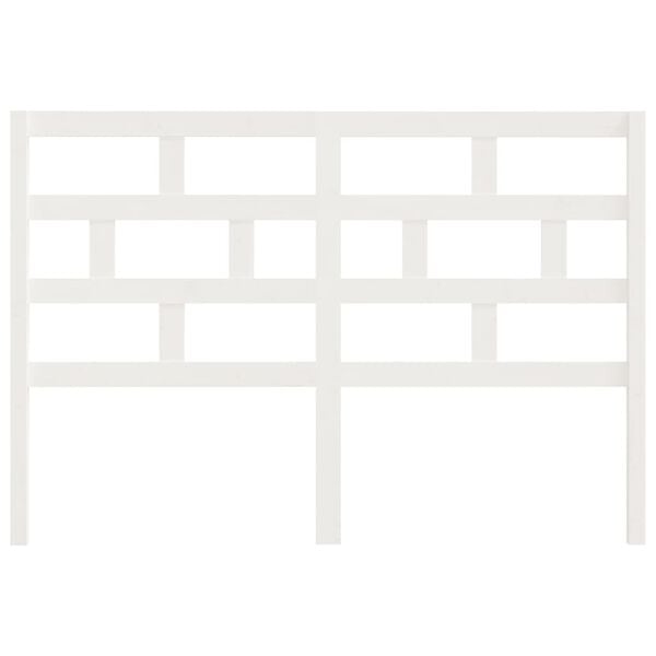 vidaXL Sänggavel vit 126x4x100 cm massiv furu