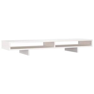 vidaXL Sk&auml;rmst&auml;ll vit 100x27x14 cm massiv furu