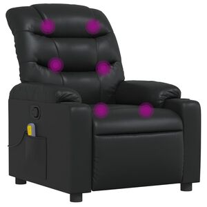 vidaXL Massagef&aring;t&ouml;lj svart konstl&auml;der