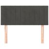 vidaXL Sänggavel mörkgrå 80x5x78/88 cm sammet