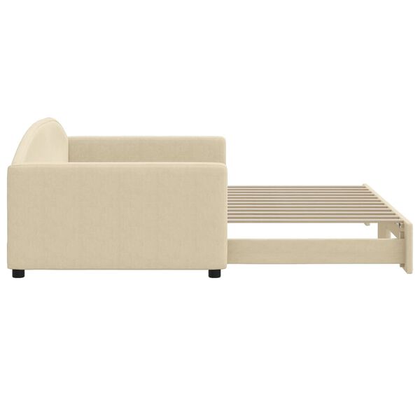 vidaXL Dagb&auml;dd utdragbar gr&auml;ddvit 100x200 cm tyg