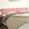 vidaXL Huvudgavlar 2 st rosa 90x5x78/88 cm sammet
