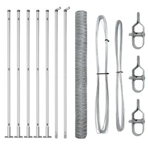 vidaXL St&auml;ngselstolpe Silver