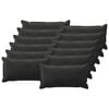 vidaXL Kudd&ouml;verdrag 12 st HOUTEN Svart 40 x 80 cm Sammet
