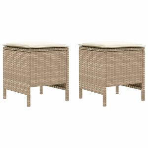 vidaXL Tr&auml;dg&aring;rdspall 2 Stycke Beige och gr&auml;ddf&auml;rgad 38 x 38 x 45 cm