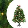 vidaXL Julgran med 150 LED-lampor med stativ Gr&ouml;n 120 cm PE