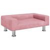vidaXL Barnsoffa rosa 70x45x26,5 cm sammet