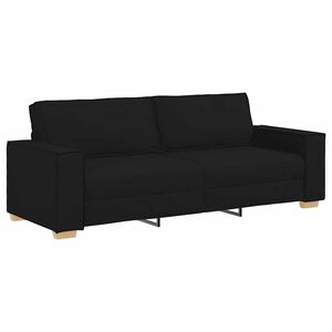 vidaXL 3-sitssoffa svart 220x78x84 cm tyg