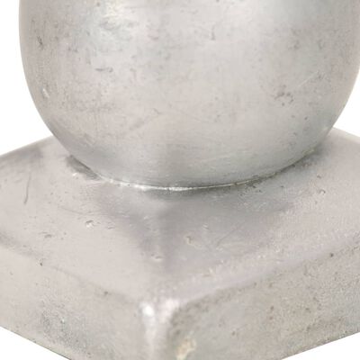 vidaXL Stolphattar klot 6 st galvaniserad metall 71x71 mm