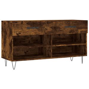 vidaXL Skob&auml;nk r&ouml;kf&auml;rgad ek 102x35x55 cm konstruerat tr&auml;