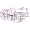vidaXL Utomhussoffset med kudde 9 pcs Naturlig och Gr&auml;dde