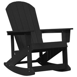 vidaXL Adirondack Gungstol Svart 73.5 x 92 x 90cm HDPE