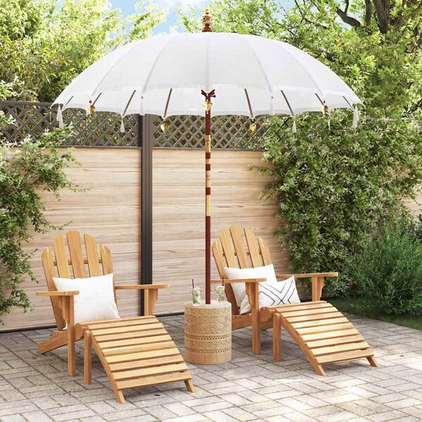 vidaXL Balinesisk Parasol Kr&auml;m 215 x 215 x 260 cm Bomull