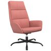 vidaXL Vilstol med fotpall rosa sammet