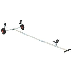 vidaXL Justerbar b&aring;ttrailer med pneumatiska d&auml;ck 200 kg Load Silver