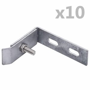 vidaXL H&ouml;rnkoppling 10 set silver