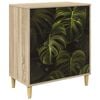 vidaXL Kommode ELBURG Palmbladstryck 66 x 36,5 x 75 cm Konstruerat tr&auml;