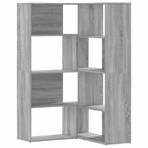 vidaXL Bokhylla h&ouml;rn 4 hyllplan gr&aring; sonoma 85x85x140cm konstruerat tr&auml;