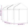 vidaXL Paviljong med tak vit 4,46x2,28x2,69 m polyeten
