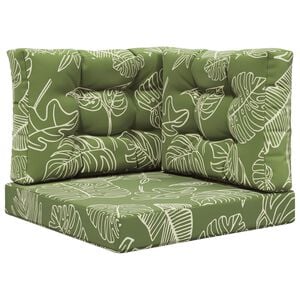 vidaXL Utomhus Soffa Kudde 3 pcs Bladdesign Polyester