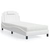 vidaXL Bed "Viana" with Mattress White 80x200 cm Faux Leather
