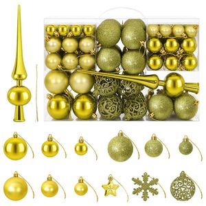 vidaXL Julbollset 111 st Ljusgr&ouml;n 6 cm Polystyren