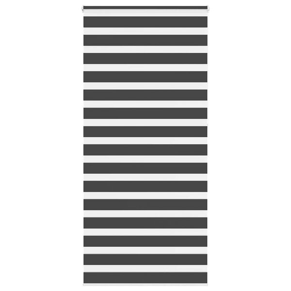 vidaXL Rullgardin zebra svart 115x230 cm tyg bredd 110,9 cm polyester