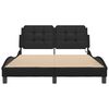 vidaXL Bed Frame with LED without Mattress "Zadar" Black 140x200 cm