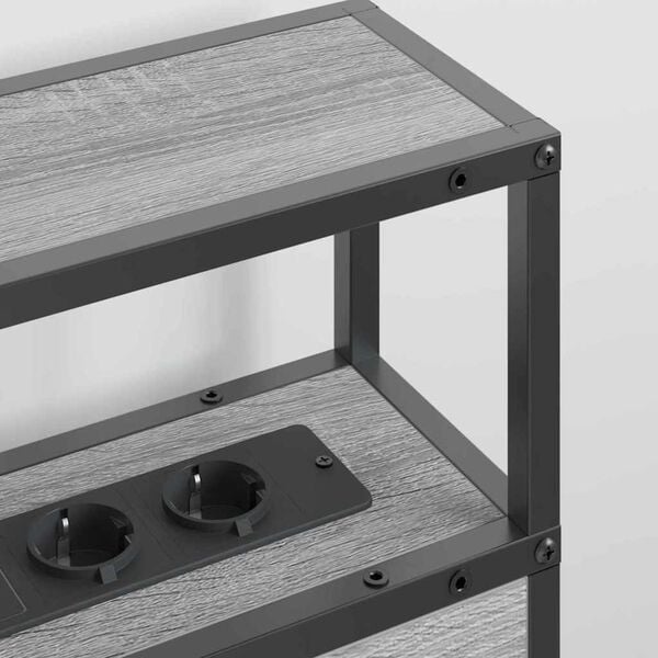 vidaXL F&ouml;rvaringshuvudgavel Gr&aring; sonoma 200 cm Konstruerat tr&auml;