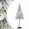 vidaXL Julgran med 300 LED-lampor med stativ Vit 180 cm PE och St&aring;l