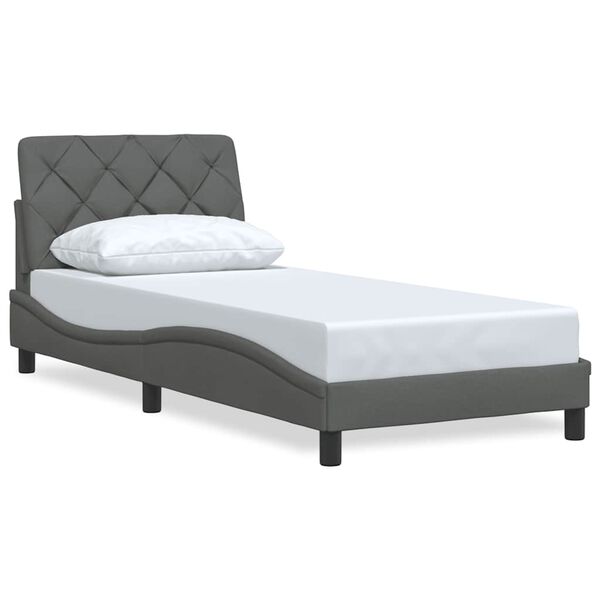vidaXL Bed Frame without Mattress Dark Grey 80x200 cm Fabric