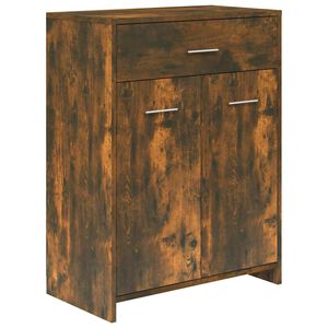 vidaXL Badrumssk&aring;p r&ouml;kf&auml;rgad ek 60x33x80 cm konstruerat tr&auml;