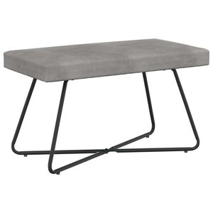 vidaXL b&auml;nk Ljusgr&aring; 80 x 40 x 45 cm Sammet