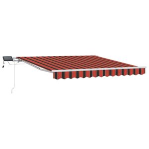 vidaXL Utdragbar markis orange och brun 300 x 250 cm Duk och Aluminium