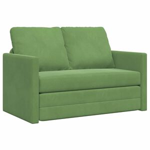vidaXL Soffs&auml;ng Ljusgr&ouml;n 204 x 122 x 60 cm Sammet